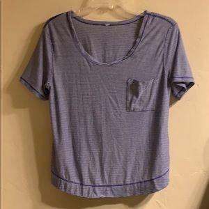 Lululemon Cotton Striped T, size 10